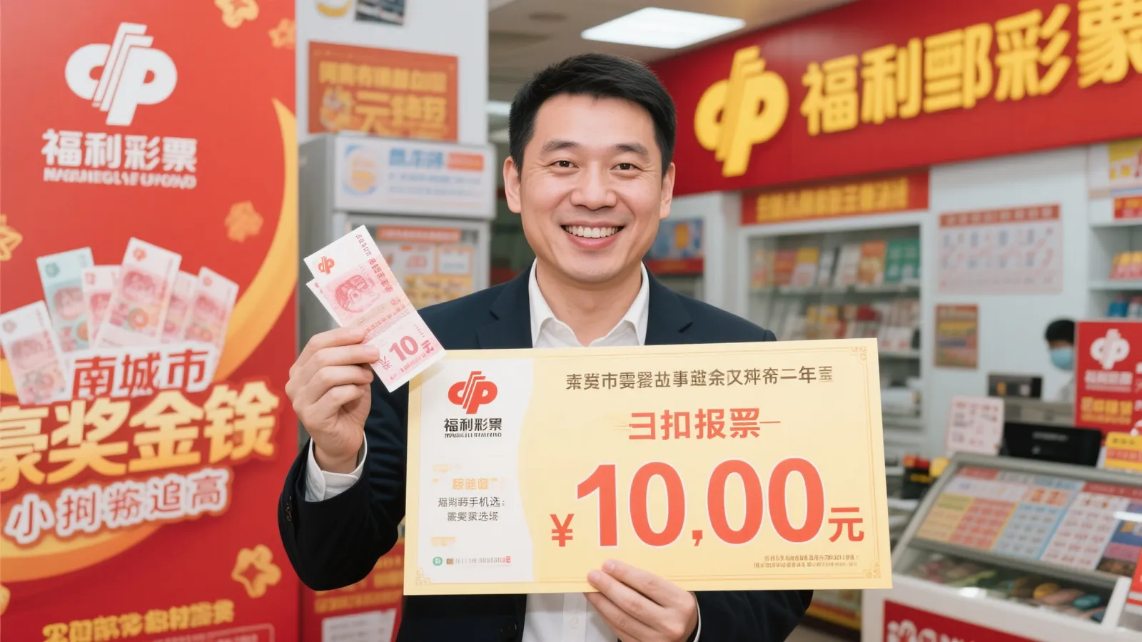 男子16元自选号，仅守1期即揽福彩218万头奖